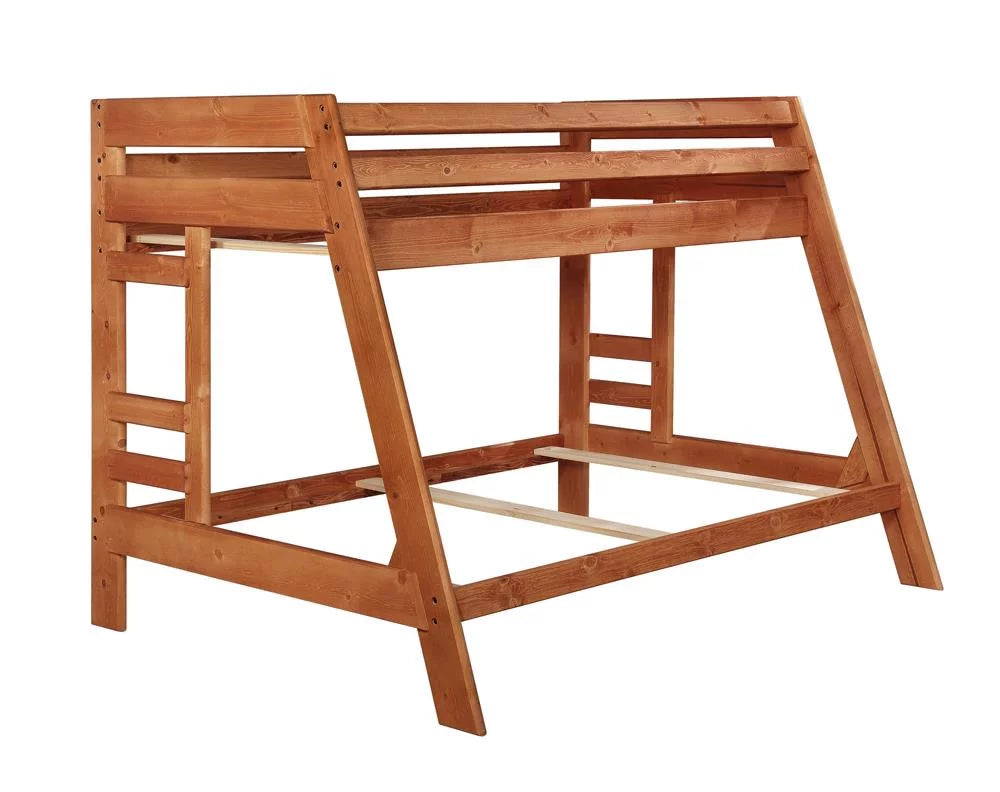 Twin over Full Bunk Bed with Built-in Ladder Y142515