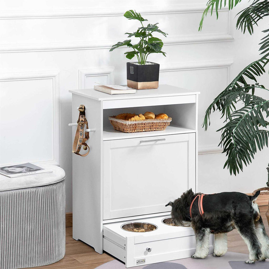 Raised Dog Bowl Storage Cabinet O45976