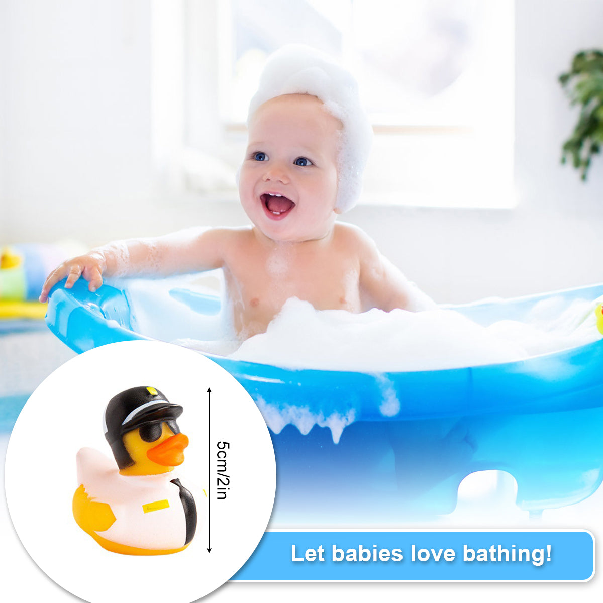 50 Pcs Assorted Rubber Duck Toy Bath Tub Pool Toys Y262281
