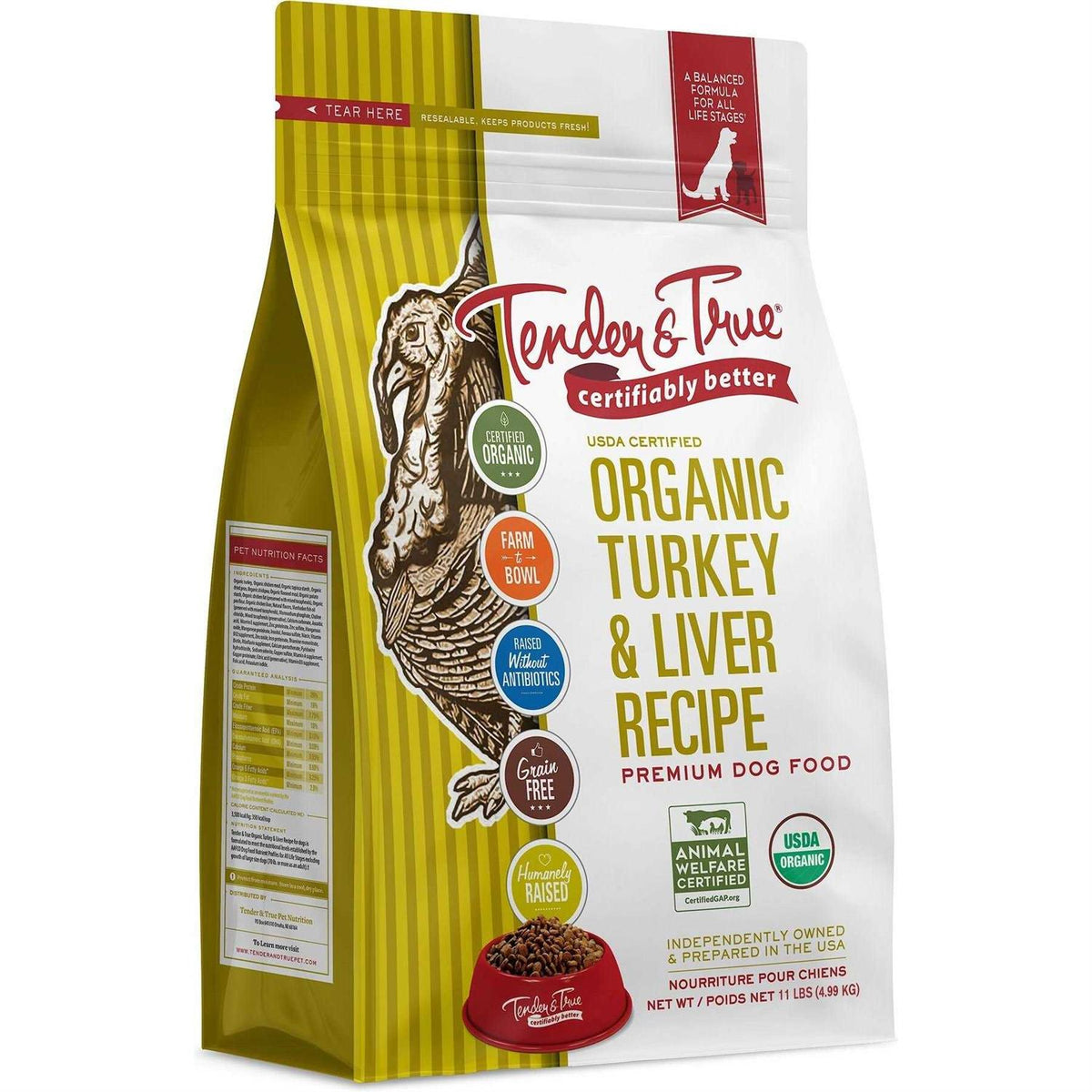 Organic Turkey & Liver Recipe Dog Food B88859