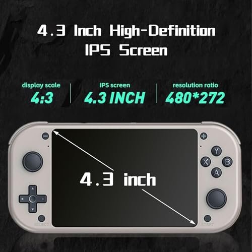 Handheld Game Console 4.3" IPS Screen Retro Game Player 64G K4831