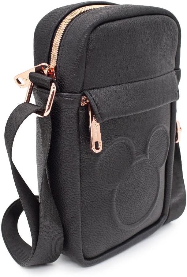 Black Vegan Leather Cross Body Bag O49440