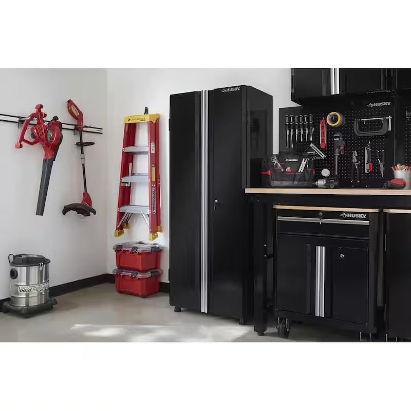 24-Gauge Steel Freestanding Garage Cabinet in Black A2055