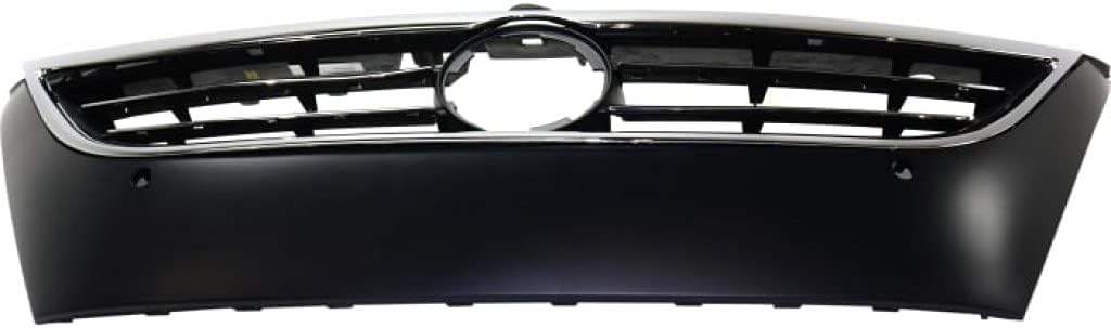 Primed Black Plastic Grille Assembly with Chrome Molding and Distance Sensor Hole X306