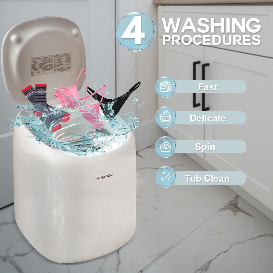 Mini Portable 2 in 1 Washer and Spin Dryer Q1790