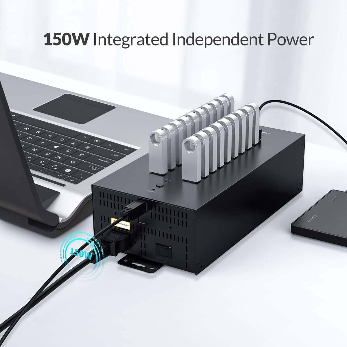 20 Ports USB 2.0 Hub with Metal Case N636