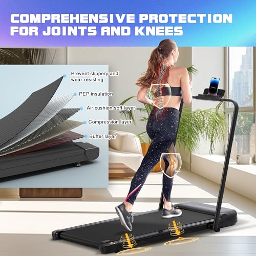 Walking Pad Treadmill, 2.5HP, 265 lb Capacity with Remote Control X613868