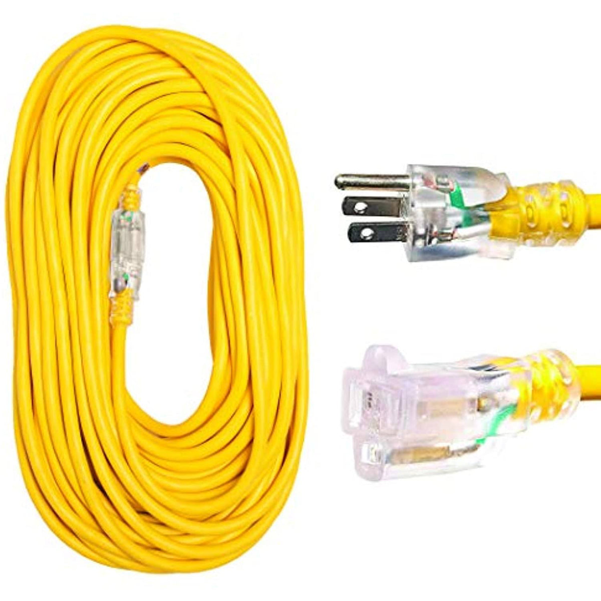 100 Foot 12/3 Heavy Duty Yellow Extension Cord M375627