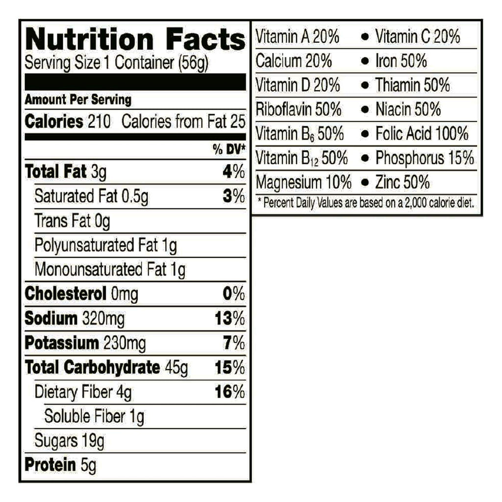 2 Oz 60 Count Gluten Free Whole Grain Oats Cereal I809
