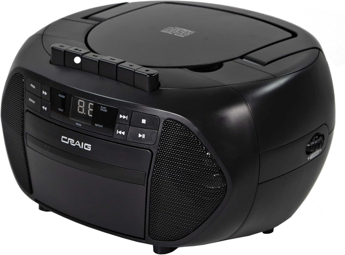 CD Boombox with AM/FM Stereo Radio and Cassette Player/Recorder Pack of 2 F275617