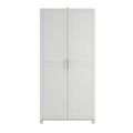 White Wood Freestanding Garage Cabinet A5830