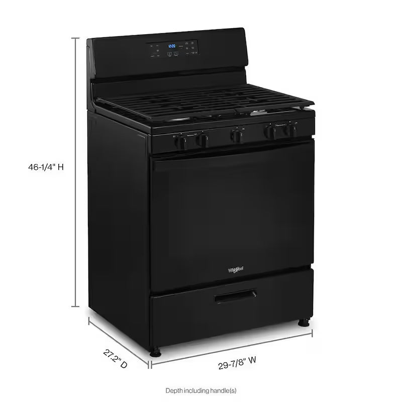 5-Burner Freestanding Gas Range in Black F5661