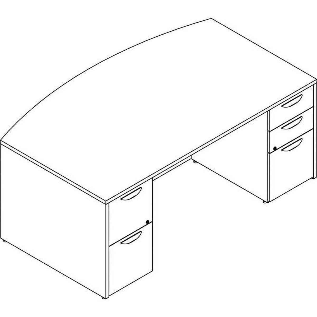 42 x 72 in. Double Pedestal Laminate Desk Unit S67434