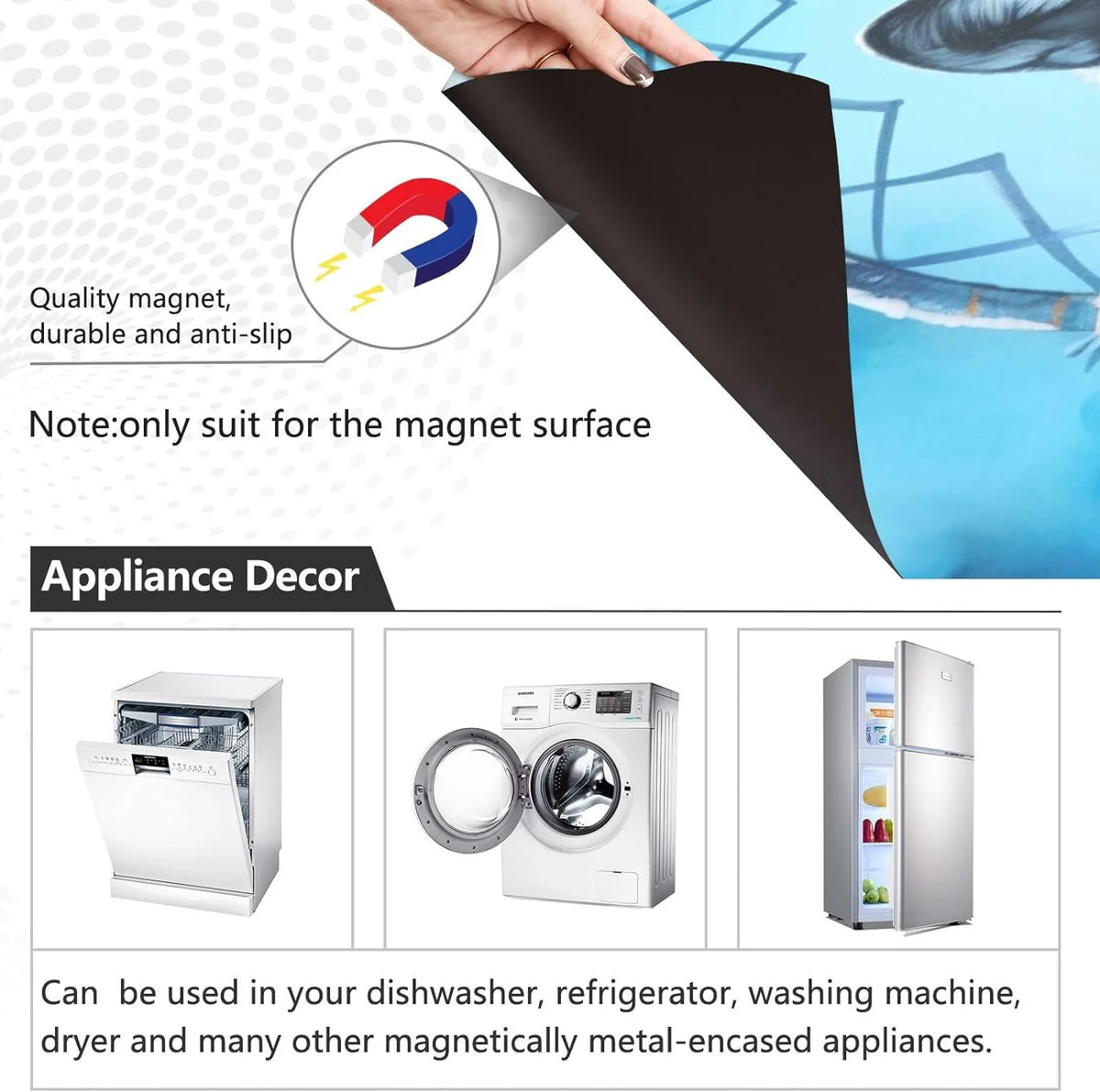 Magnetic Dishwasher Sticker 23in W x 26in H Q64137