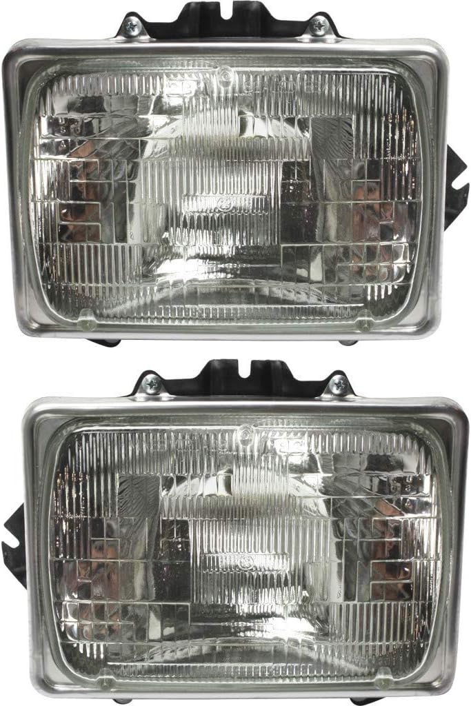 Halogen Sealed Beam Headlight Assembly Pair for Ford E-350 Econoline 1992-1998 A4493