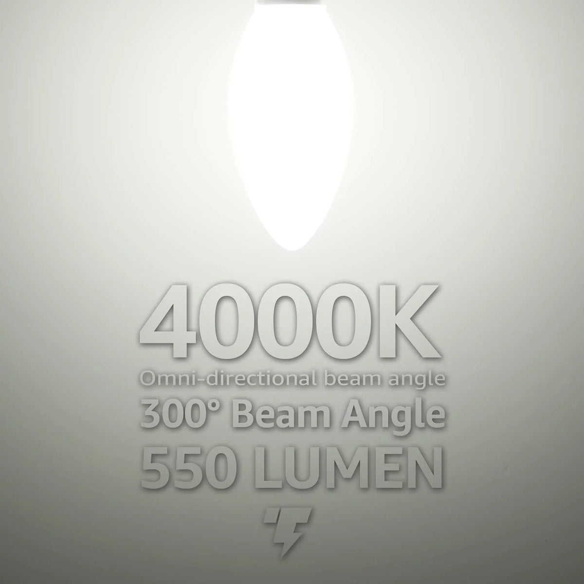 Dimmable E12 LED Candelabra Bulb 60W Equivalent 4000K Pack of 6 S6238