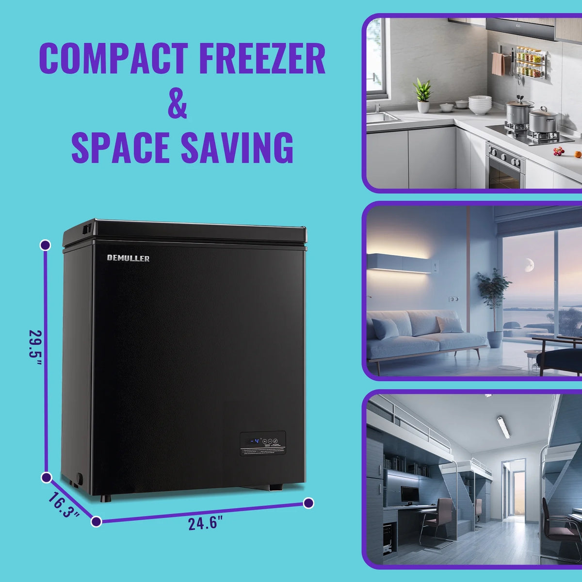 4.0 Cu.ft Compact Freezer with Two Removable Storage Baskets Y426266