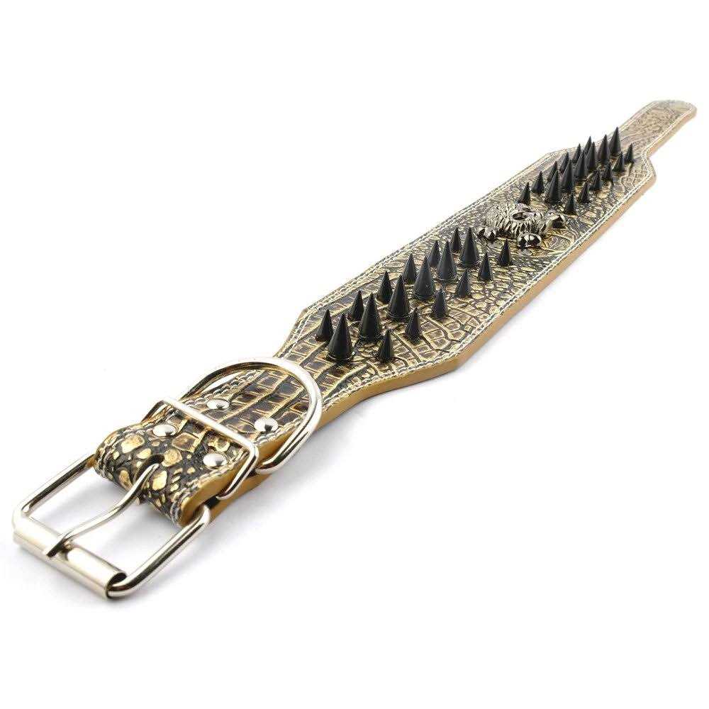 3 Inch Width Sharp Spiked Studded Leather Dog Collar S250