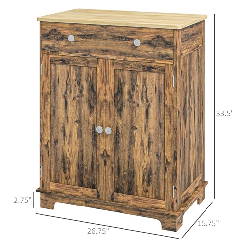 White Sideboard with 3 Drawers and Doors B2576