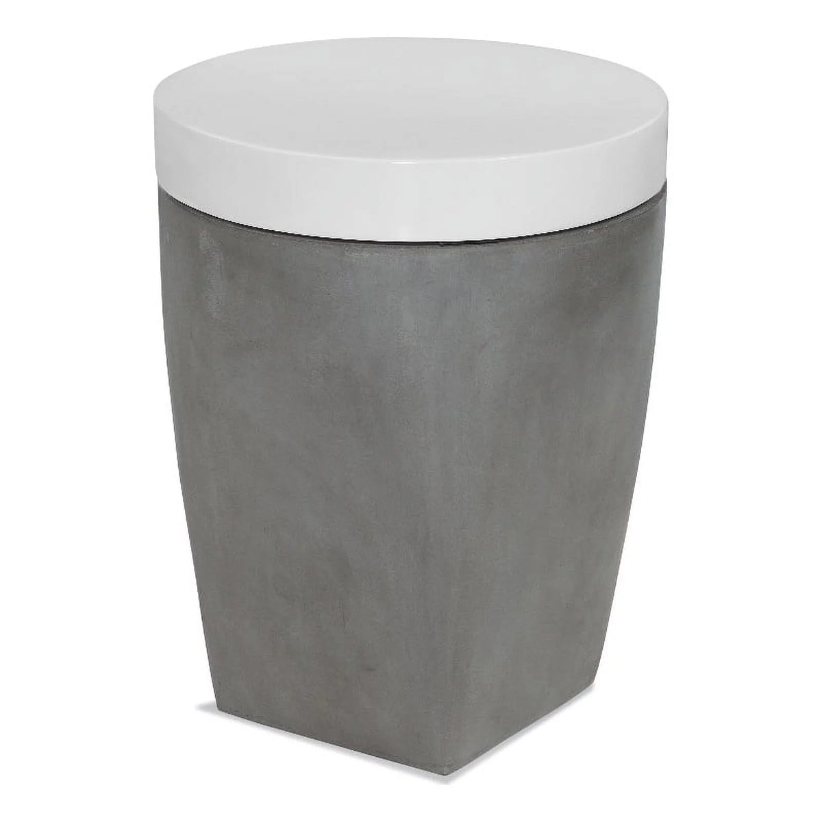 Concrete Stone Accent Table in Gray and White K91395