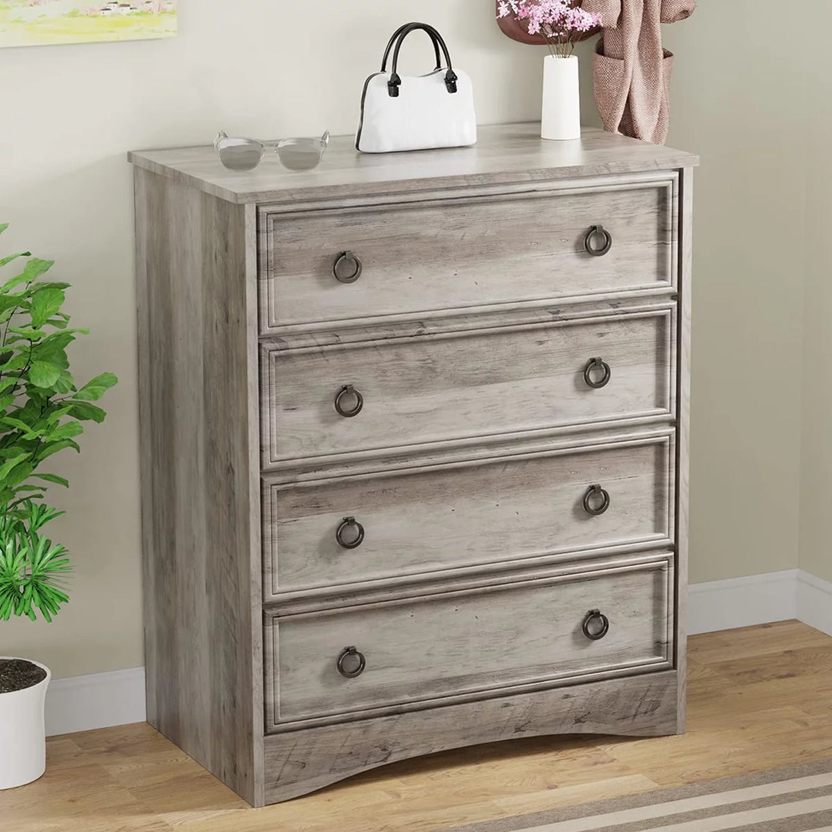 Modern 4 Drawer Dresser W9003