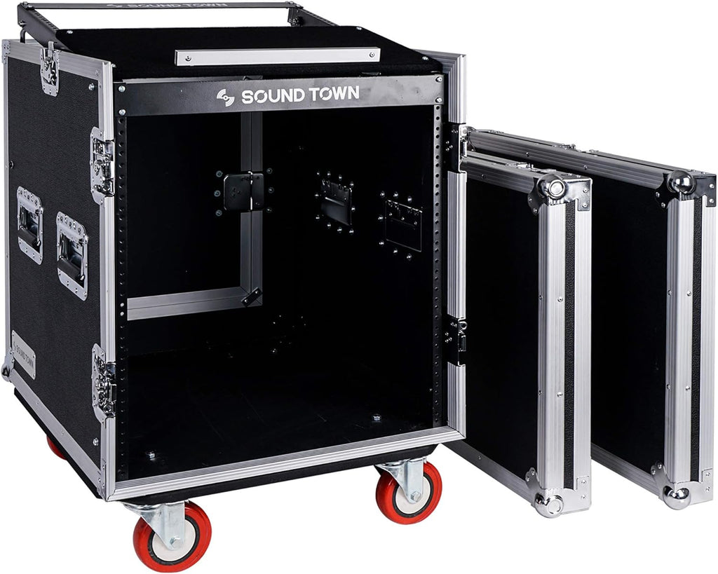 12U Slant Mixer Top Rack Case with Casters Q8327