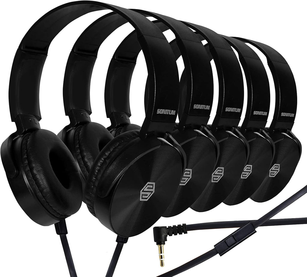 Classroom Headphone & Mic Set 3.5mm On Ear Pack of 5 O691