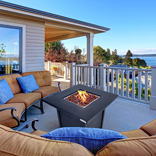 50,000 BTU Square Propane Fire Pit Table G377