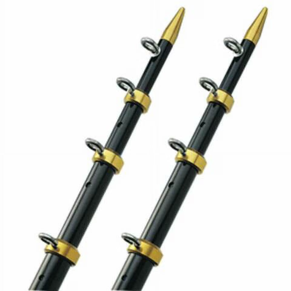 Black/Gold Aluminum Tele-Outrigger Poles 1-1/2" x 15' C601