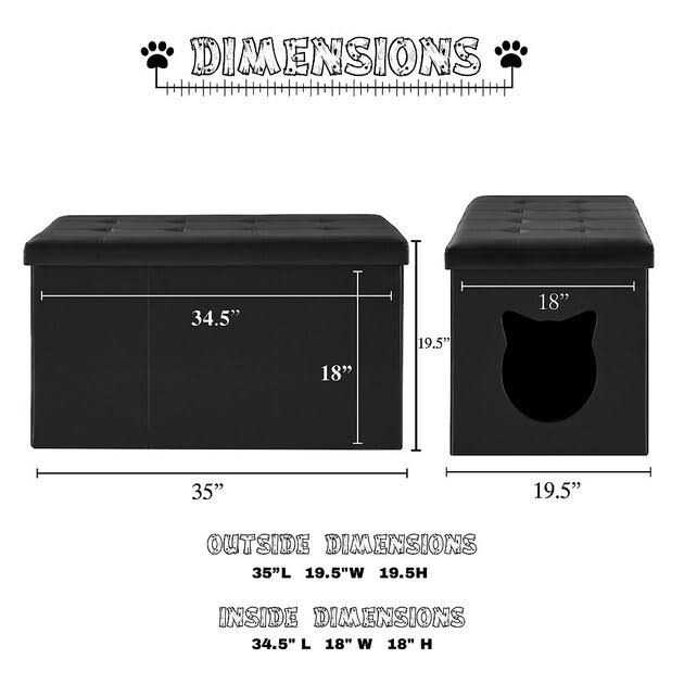 Cat Litter Box Enclosure Bench Ottoman T637