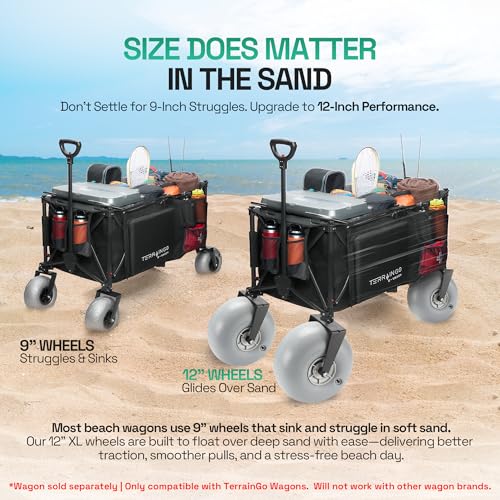 12" Beach Wagon Wheels for Sand M6616