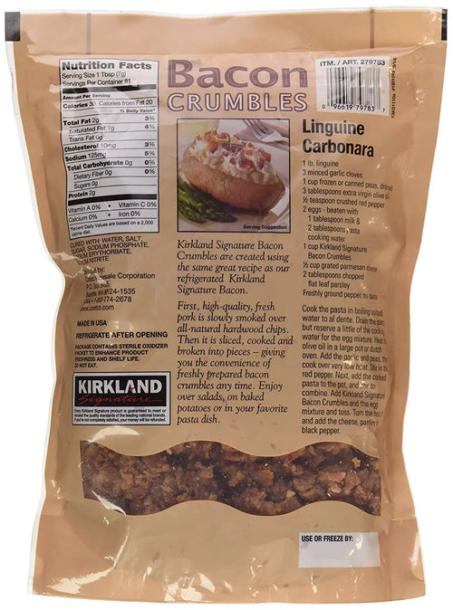 4 Packs Crumbled Bacon Bits, 20 oz (1.25 lb) 567 g, 100% Real Bacon U235386