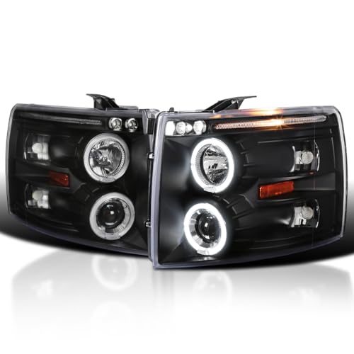 LED Projector Headlights Pair for Chevy Silverado 1500 2500HD 3500HD R8122