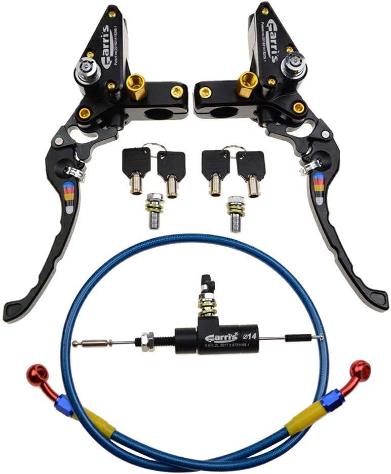 22mm Hydraulic Clutch Brake Pump Master Cylinder Lever Adjustable Blue C1455