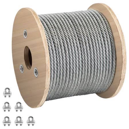 Galvanized Steel Cable 200ft 7x19 with Cable Clamps C209
