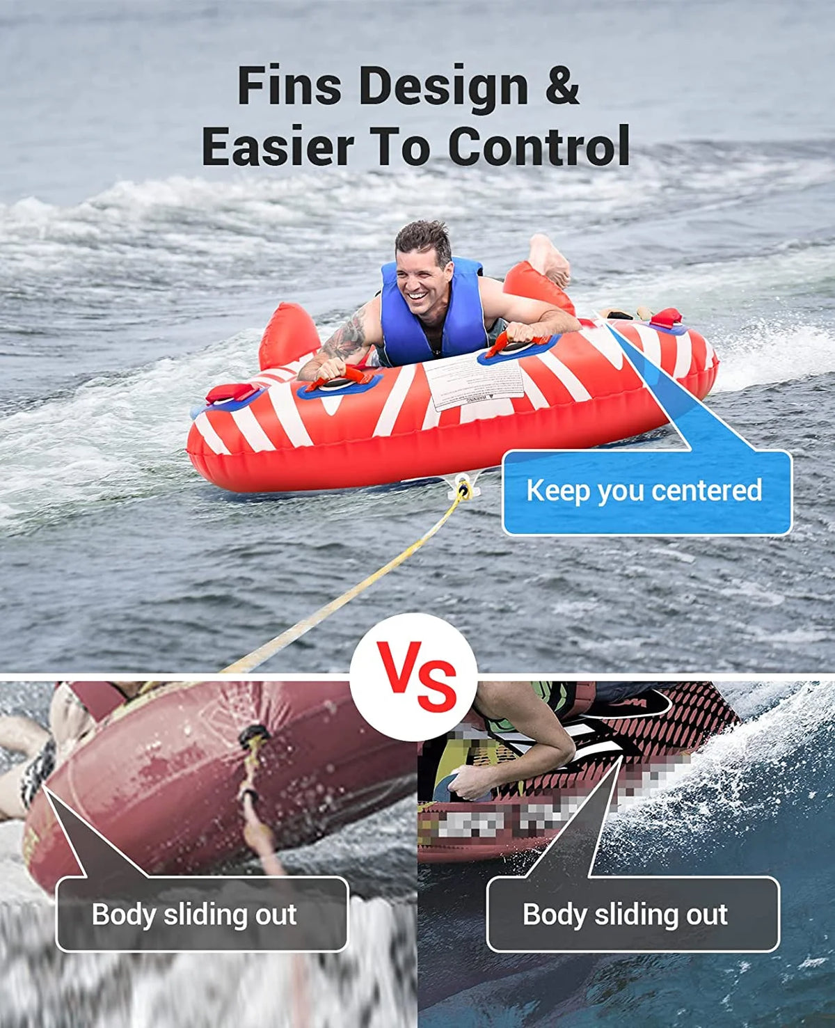 Inflatable Towable Tube for 2 Persons B87872