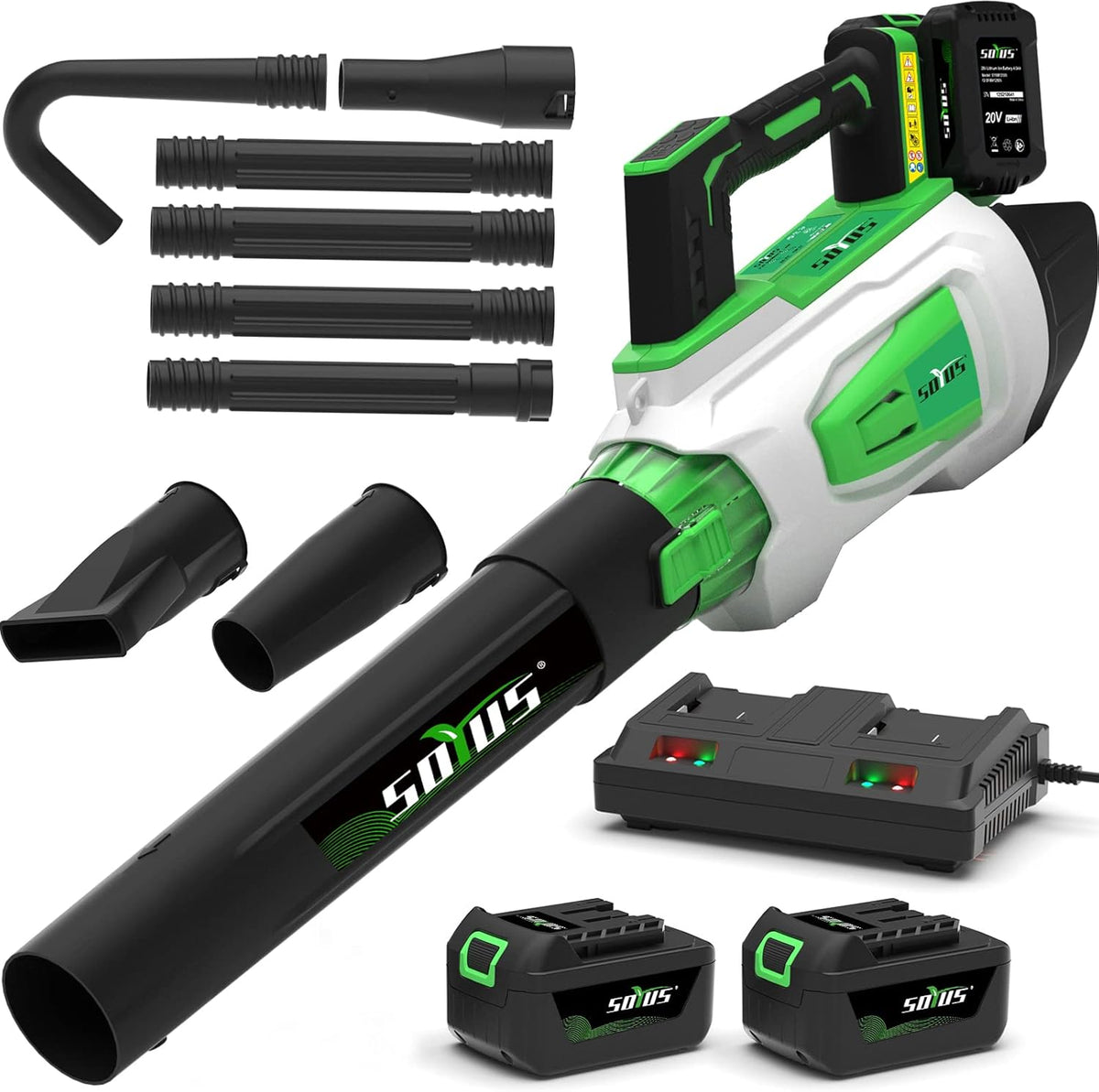 Cordless 20V Leaf Blower 350CFM with 2.0Ah Batteries Z71246