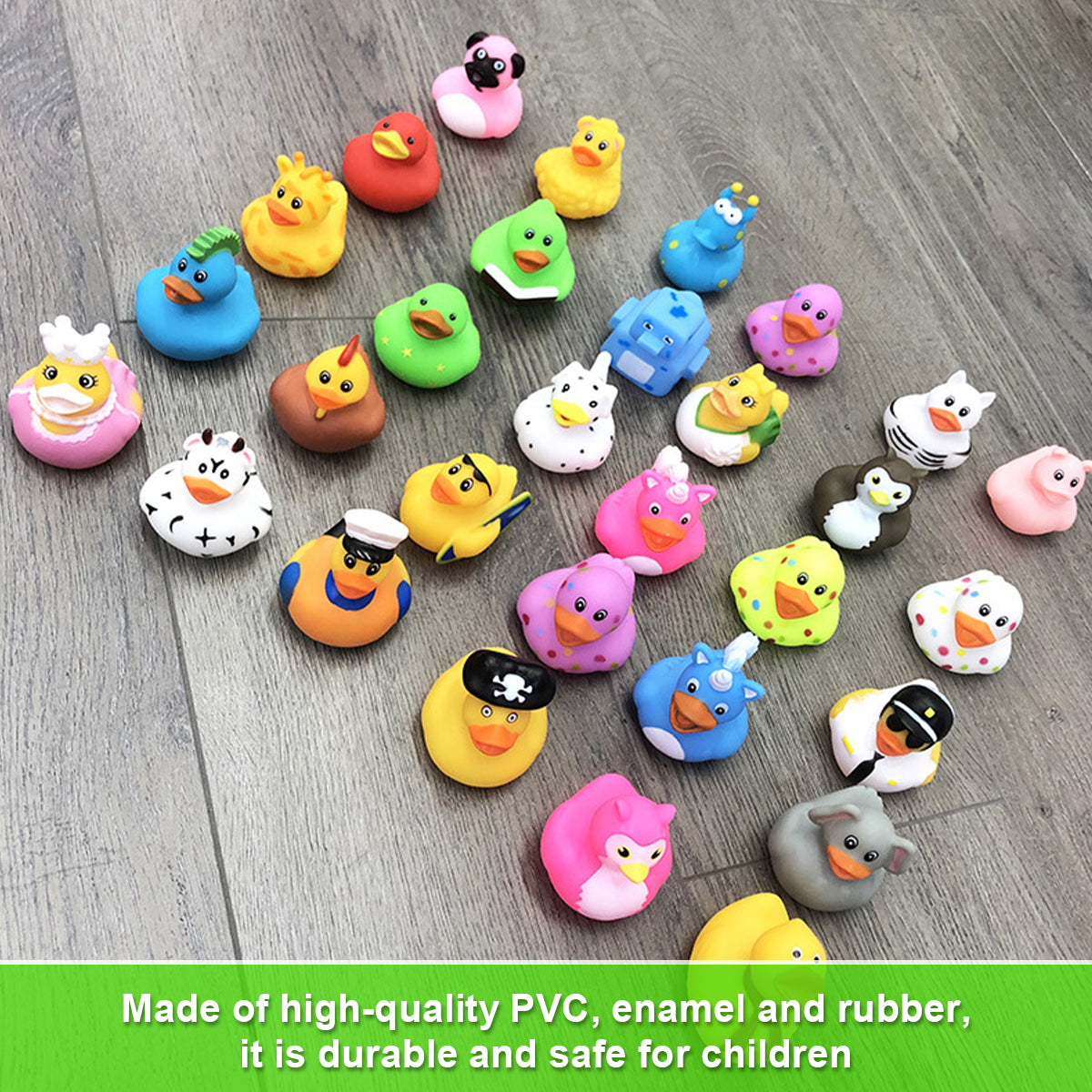 50 Pcs Assorted Rubber Duck Toy Bath Tub Pool Toys Y262281