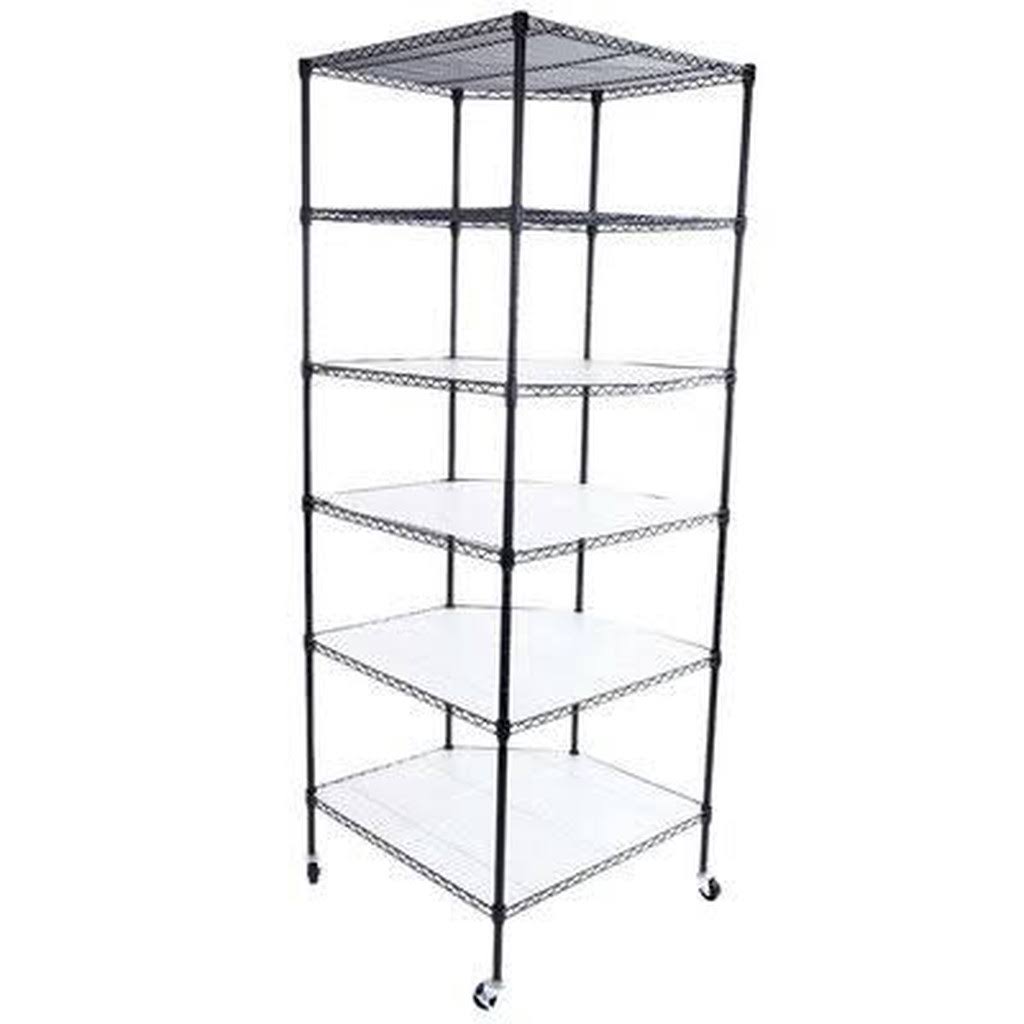 70.87" H Wire Shelving Rack Corner Unit Storage Z11265