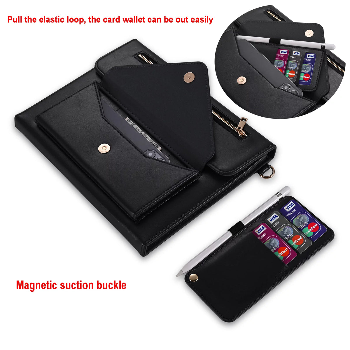 Black PU Leather Folio Case for iPad Pro 11 Inch Y53978