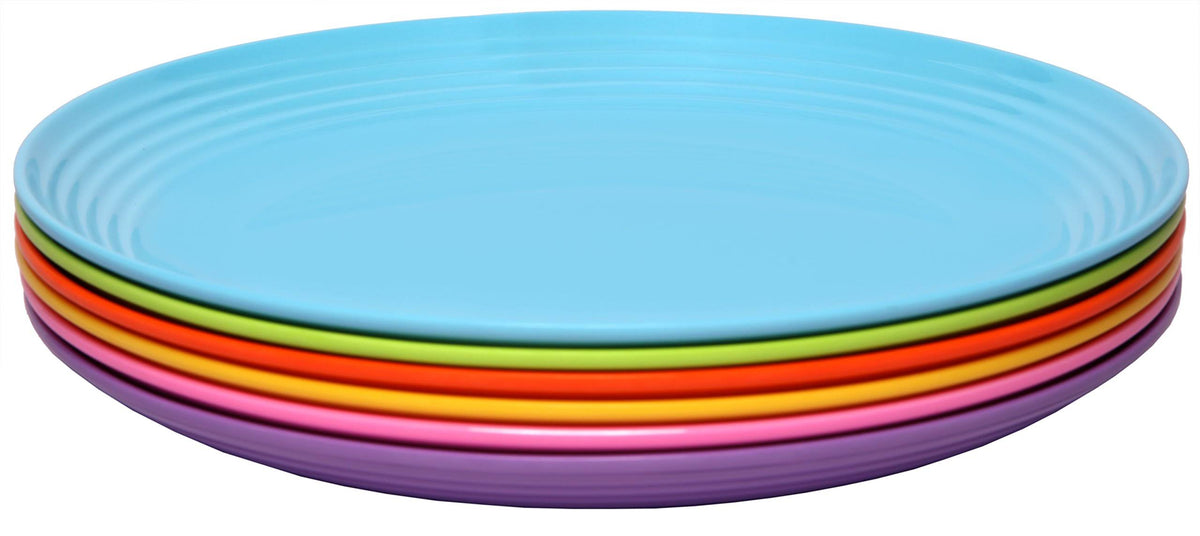 36-Piece Melamine Salad Plate Set Multicolor J664