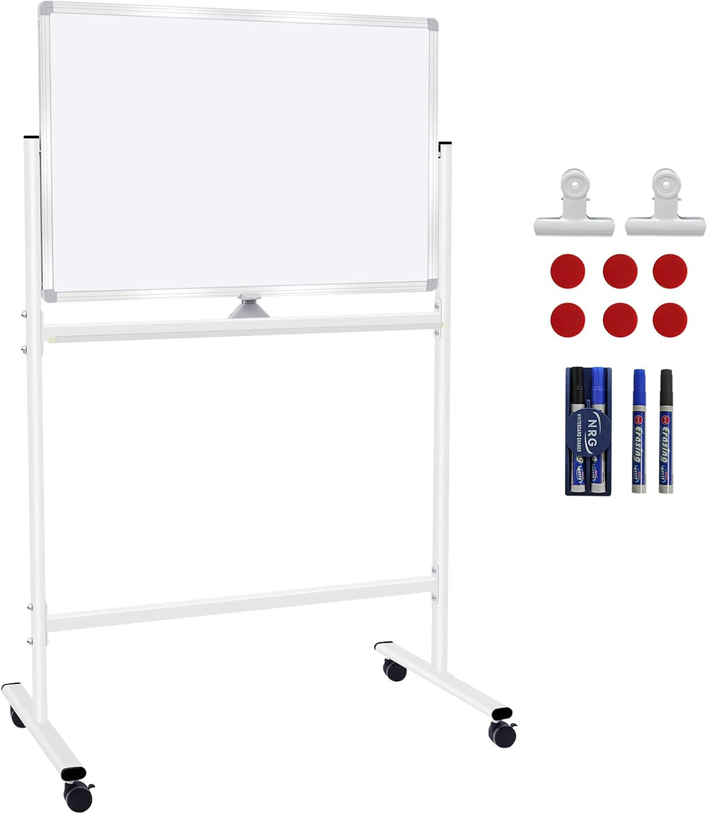 36x24 Double Sided Magnetic Dry Erase Whiteboard on Wheels B2303