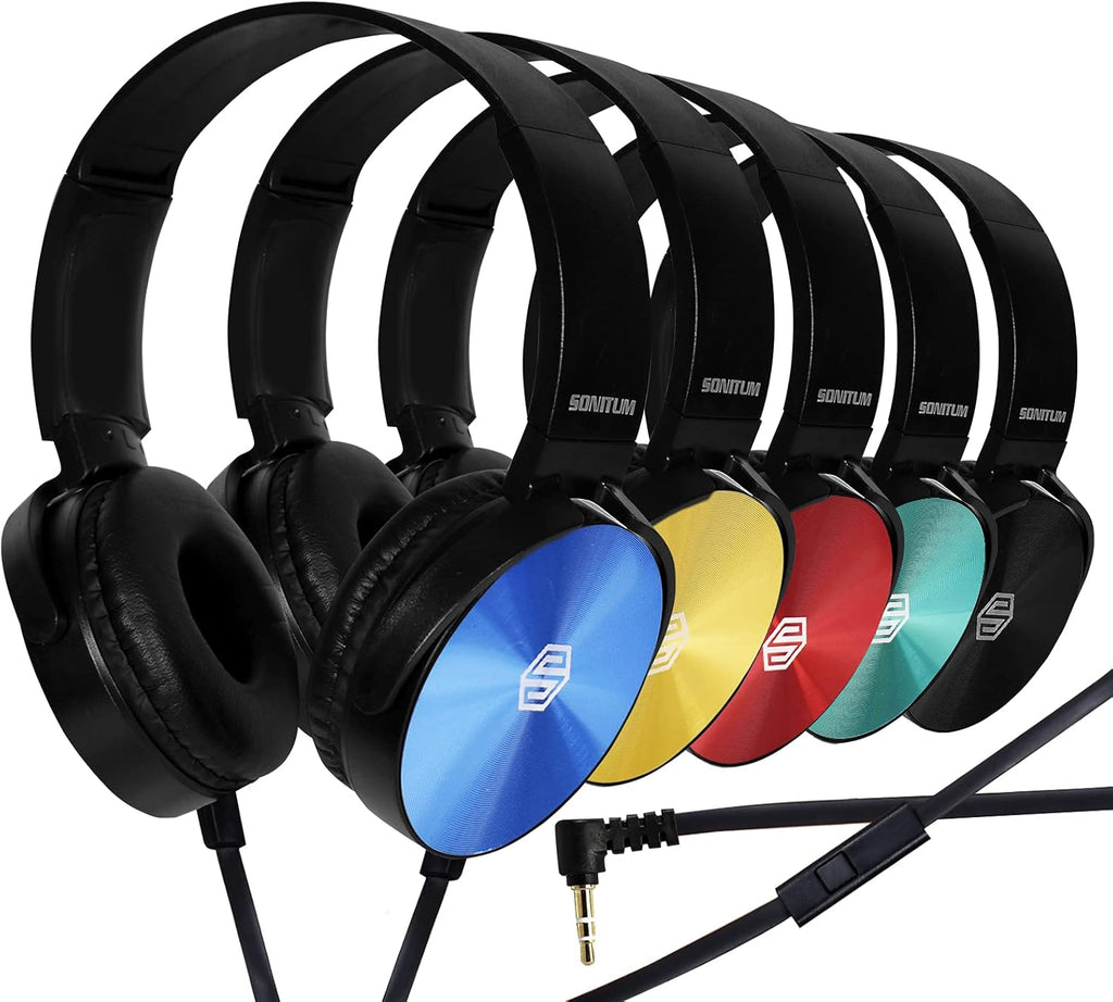 Classroom Headphone & Mic Set 3.5mm On Ear Pack of 5 O691