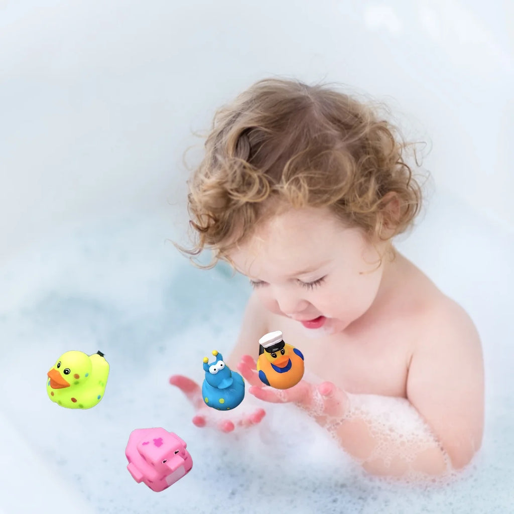 50 Pcs Assorted Rubber Duck Toy Bath Tub Pool Toys Y262281