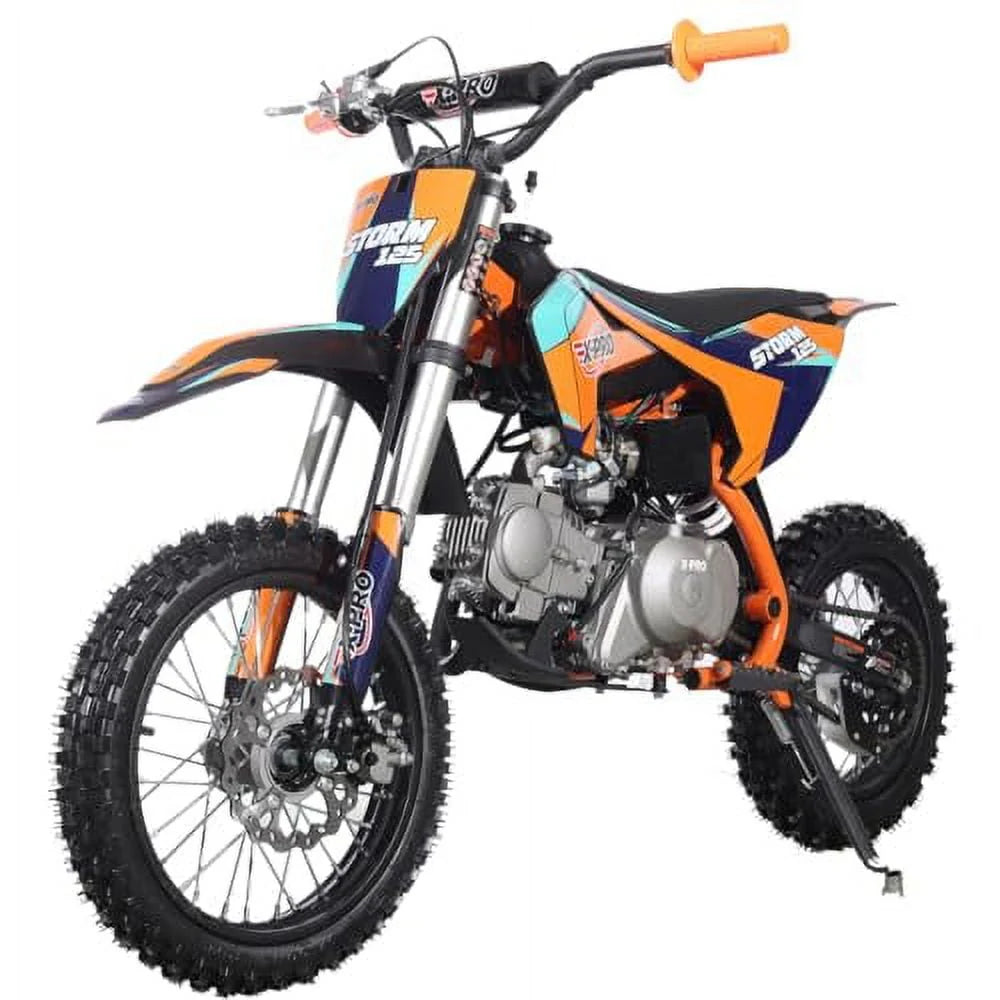 125cc Dirt Bike with Automatic Transmission, Electric Start, 14/12 Tires K614