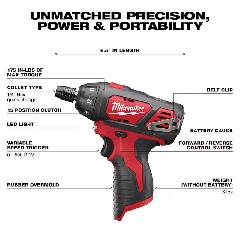 12V Cordless 1/4 in. Hex Screwdriver N8897