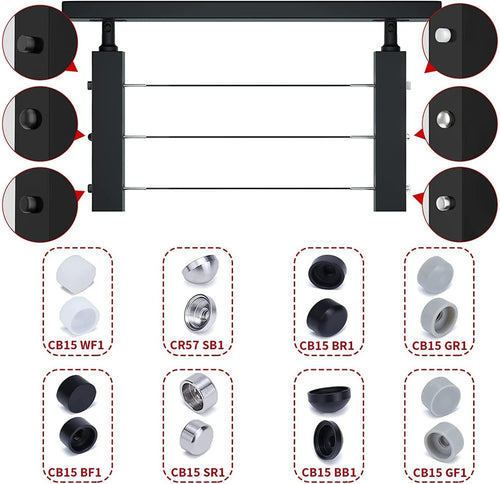 20Pack 1/8 Cable Railing Kit T316 Stainless Steel Terminal D8259