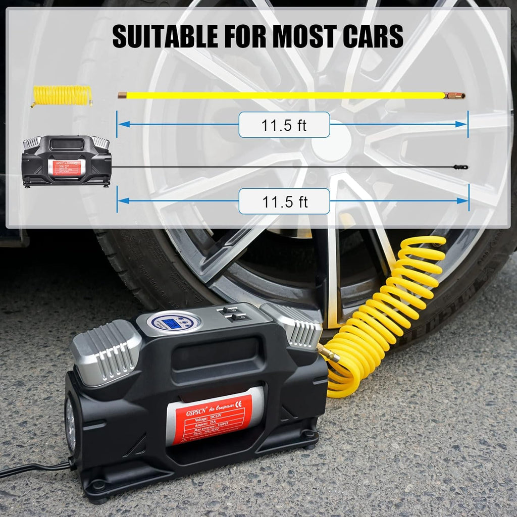 Portable Heavy Duty 12V Air Compressor Pump with Digital Gauge M32819