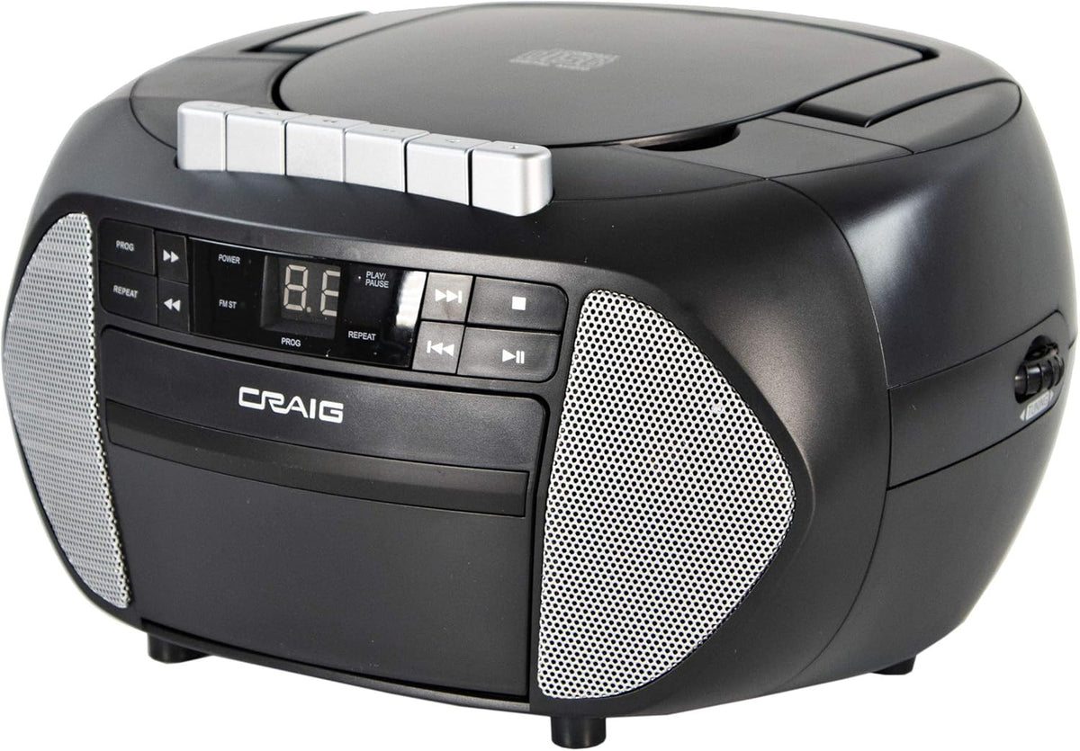 CD Boombox with AM/FM Stereo Radio and Cassette Player/Recorder Pack of 2 F275617