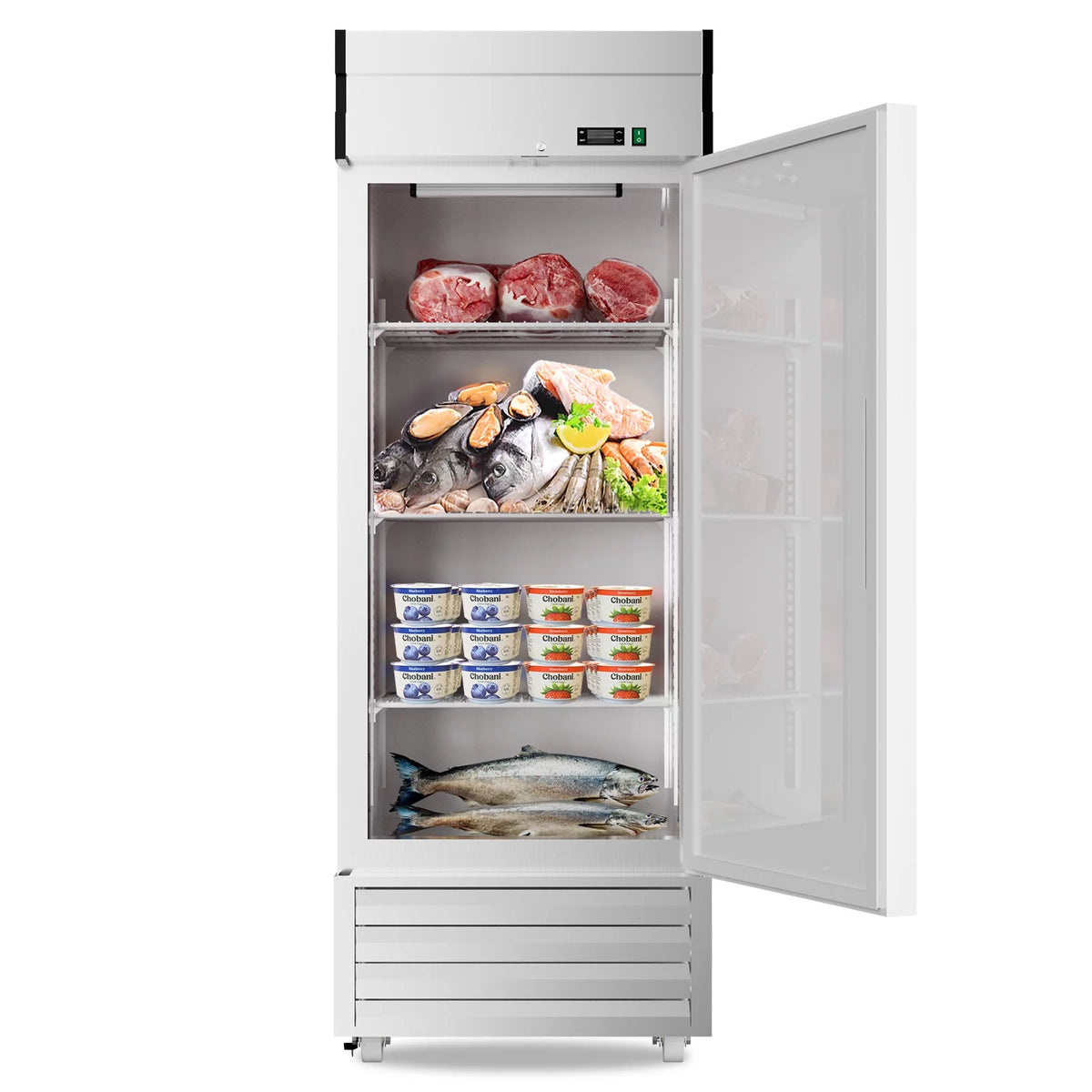 Stainless Steel Single Door Upright Freezer with Lock K84267